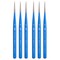 Select Artiste Round Brush, Synthetic Bristles, Short Handle Mixed Media Paintbrush, Jewel Blue, Size 20/0, Pack of 6